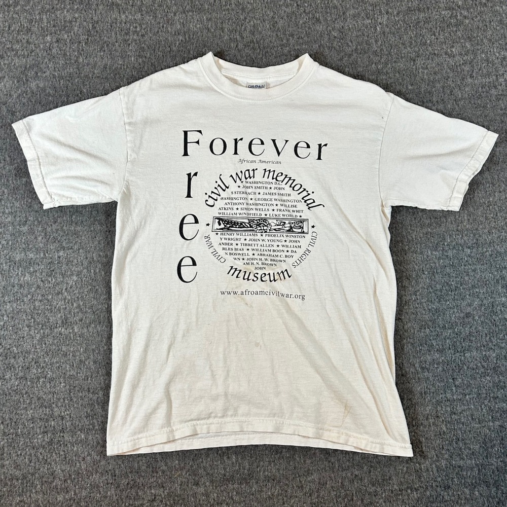 Vintage African‎ American Civil War Memorial Museum Forever Free Shirt Womens M